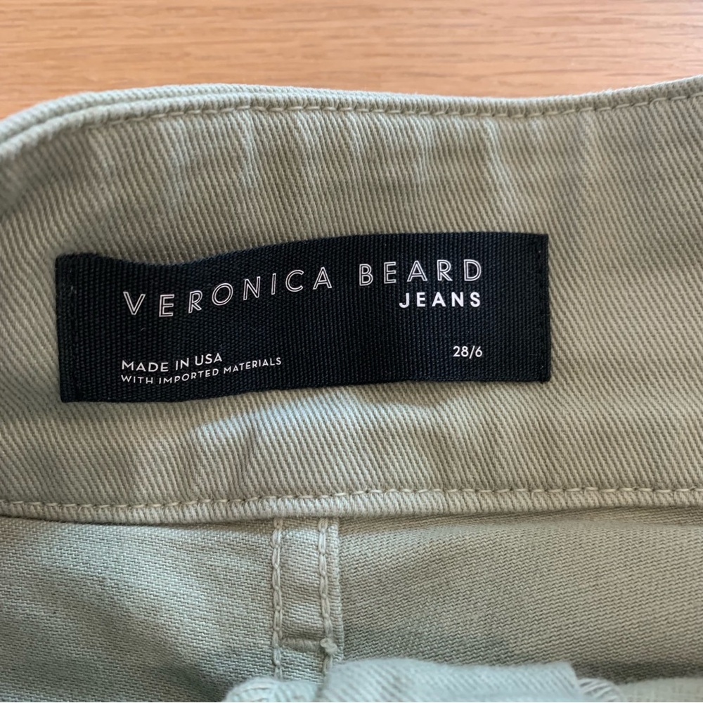 VERONICA BEARD Jaylen High Rise Pleated Green Shorts Casual Size 28 - Picture 4 of 10